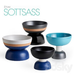 Vase - Bitossi ceramiche vases by Sottsass 