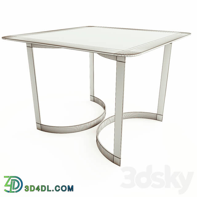 Table - Chrome and Glass Dining Table