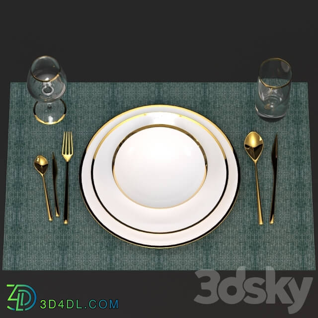 Gold dinning set