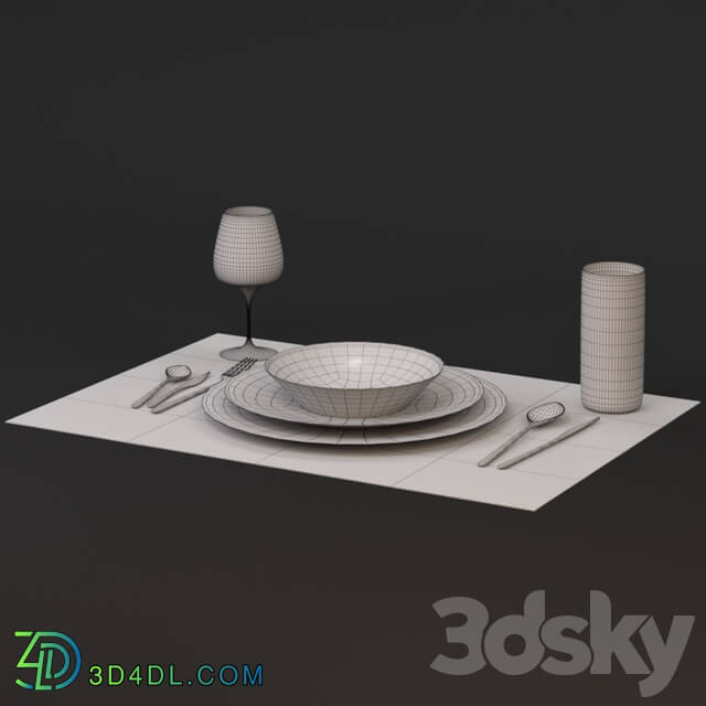 Gold dinning set