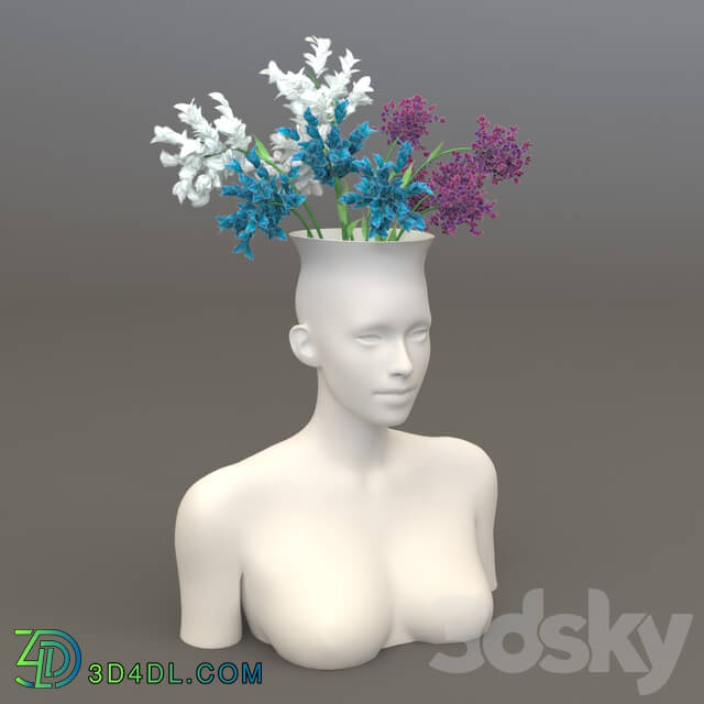 Bouquet - Woman Vase with Flower