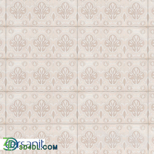 Tile - _PD2G011_ Wall insert Pudra relief_ beige_ 20x44