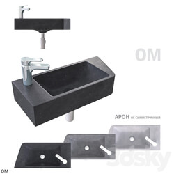 Wash basin - Concrete sink _Aron_ is not symmetrical 