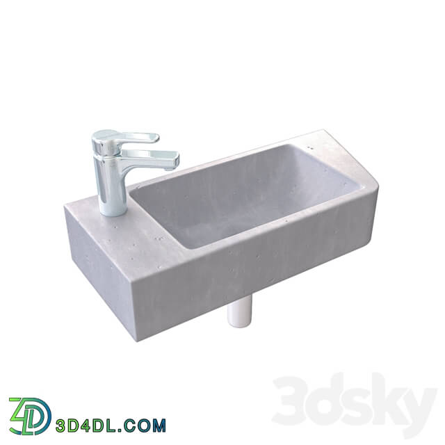 Wash basin - Concrete sink _Aron_ is not symmetrical