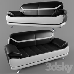 Sofa - Sofa _Bentley Modern Black and White_ 