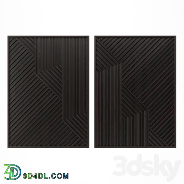 Other decorative objects - Decorative wooden 3D panels