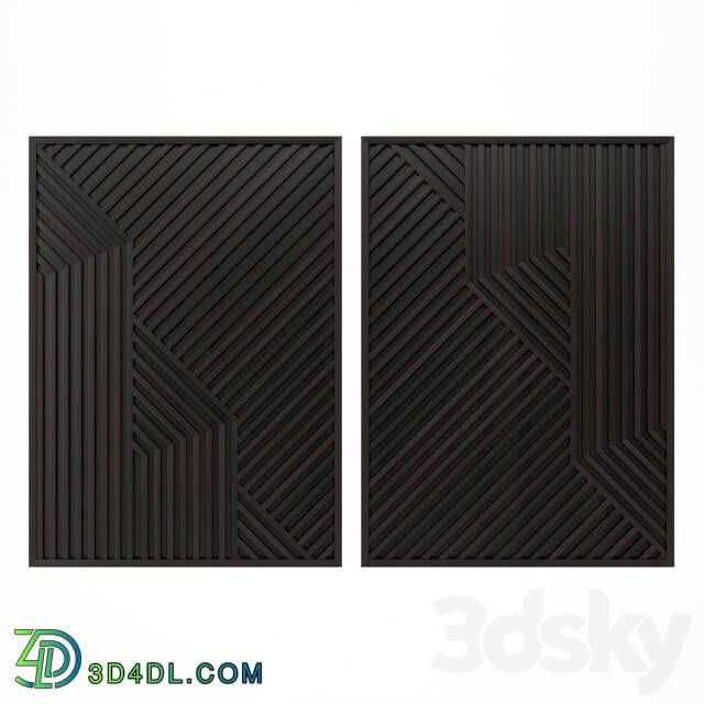 Other decorative objects - Decorative wooden 3D panels