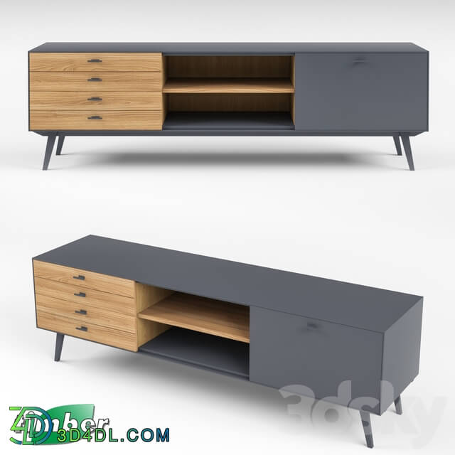 Sideboard _ Chest of drawer - OM Dresser _Girandol_ T-563. Timber-mebel