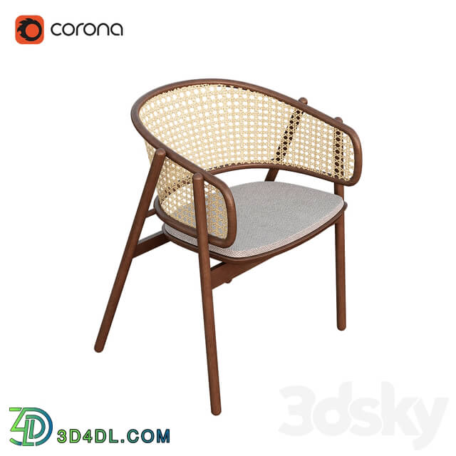 Chair - Cane chair - corona renderer
