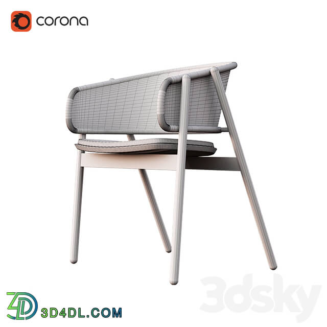 Chair - Cane chair - corona renderer