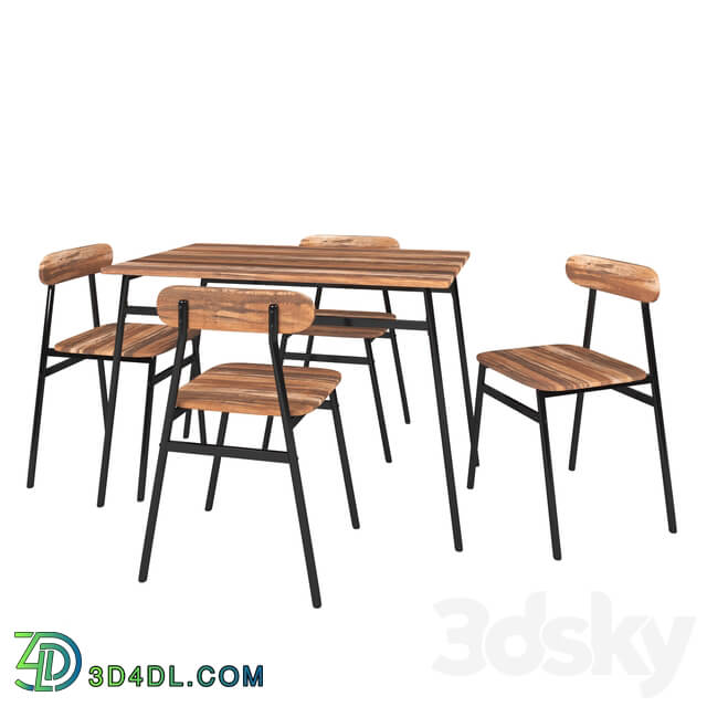Table _ Chair - Dining modern set 01