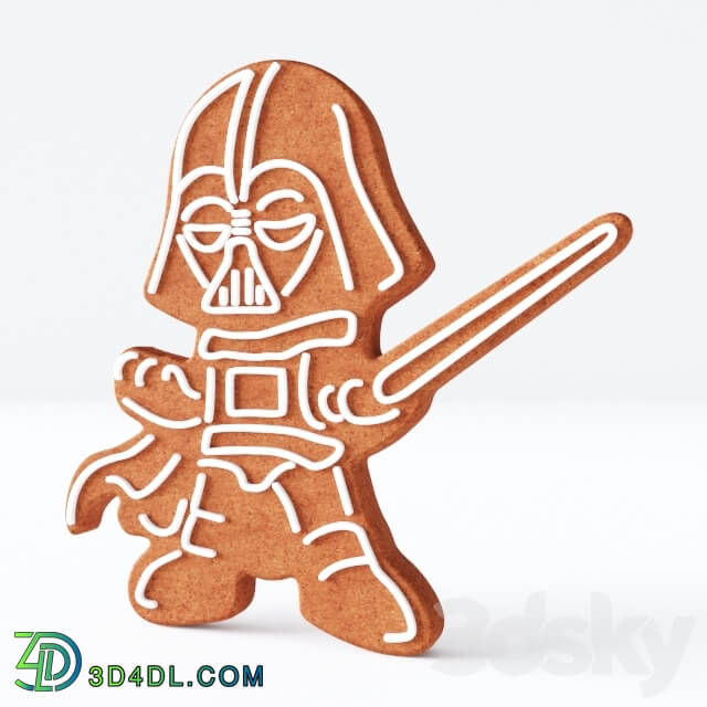 Food and drinks - gingerbread man dart vader