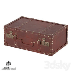 Other decorative objects - Vintage Suitcase Brown Leather _Loft concept_ 