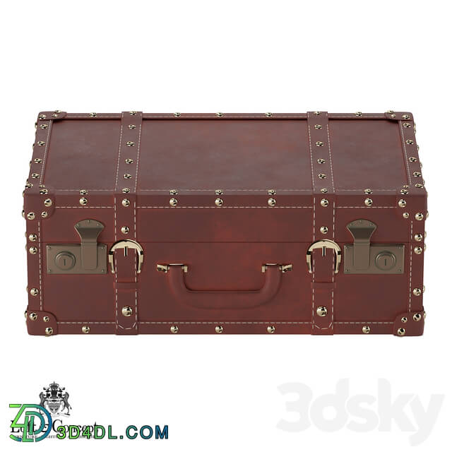 Other decorative objects - Vintage Suitcase Brown Leather _Loft concept_