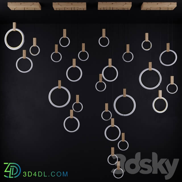 Chandelier - Circular Lamps Set