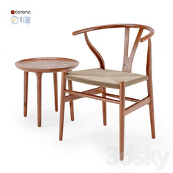 Table _ Chair - CH24 CHAIR _ SIDE TABLE 