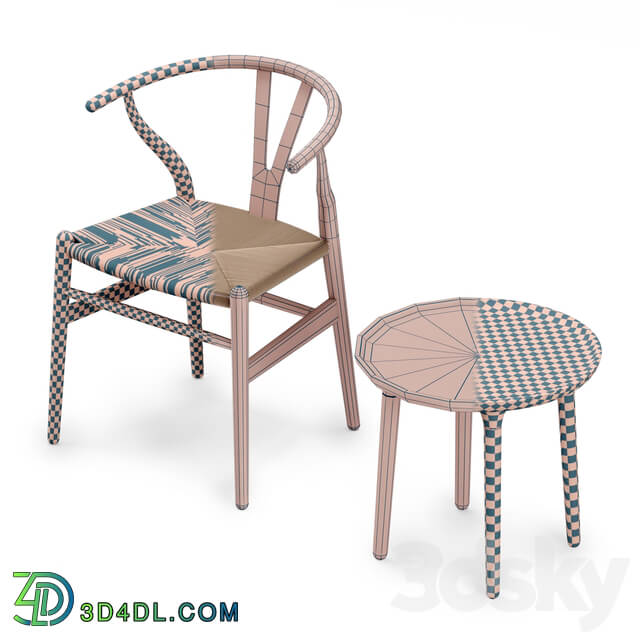 Table _ Chair - CH24 CHAIR _ SIDE TABLE