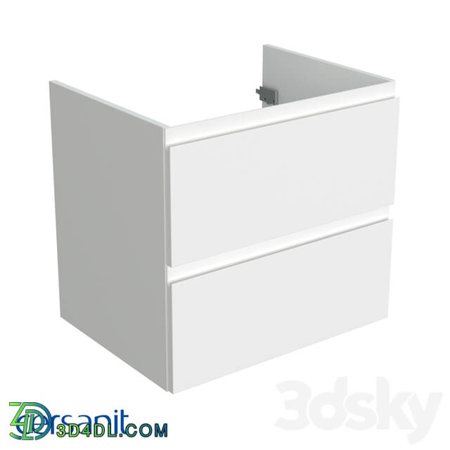 Bathroom furniture - Wall-hung washbasin cabinet_ Moduo 60_ white