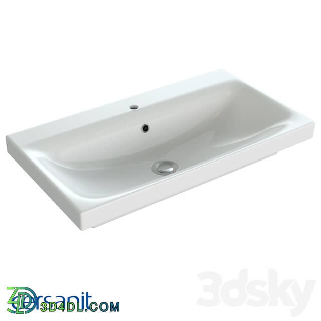 Wash basin - Built-in washbasin_ Moduo 80_ white