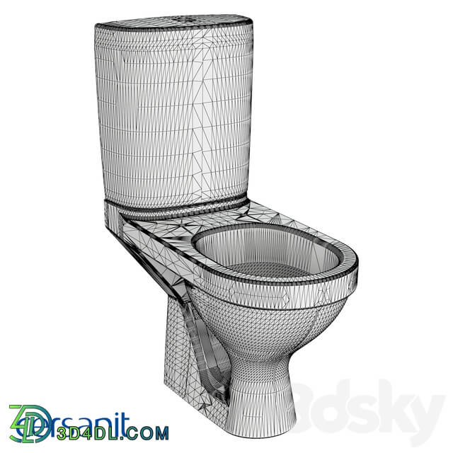 Toilet and Bidet - Toilet bowl Kristal 011 3_6_ lifting_ easy-off_ white