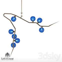 Chandelier - Chandelier 8-GLOBE CHERRYBOMB CHANDELIER blue _Loft concept_ 