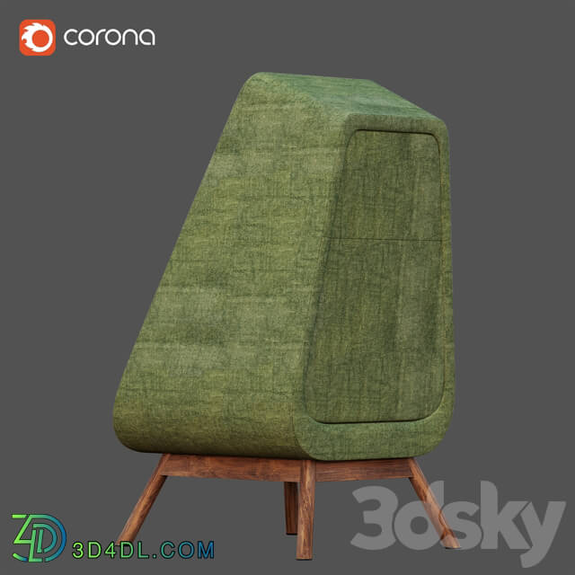 Arm chair - Muse Privacy Booth Wooden Base Armchair