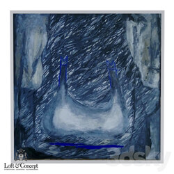 Frame - Picture Blue Abstract Still Life _Loft concept_ 
