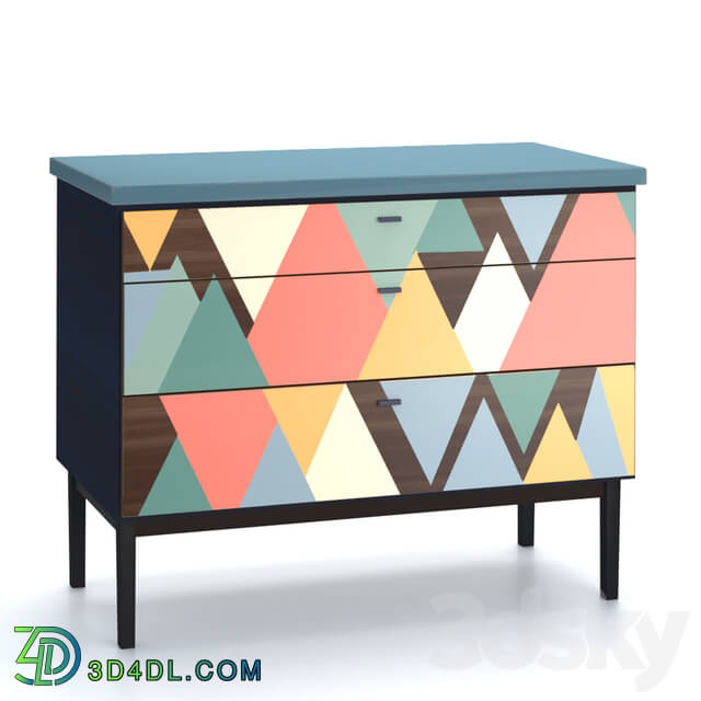 Sideboard _ Chest of drawer - Geometric Pattern Dresser