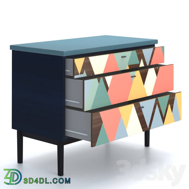 Sideboard _ Chest of drawer - Geometric Pattern Dresser