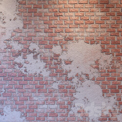 Brick - Damaged brick with stucco 