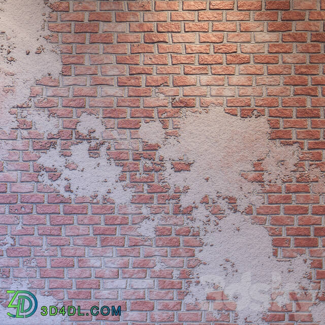 Brick - Damaged brick with stucco