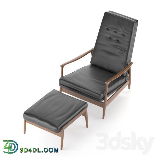 Arm chair - Milo Baughman Lounge Chair and Ottoman