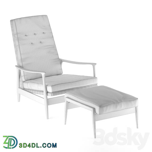 Arm chair - Milo Baughman Lounge Chair and Ottoman