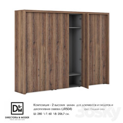 Wardrobe _ Display cabinets - Ohm Two High Cabinets for Documents and Wardrobes Tied 