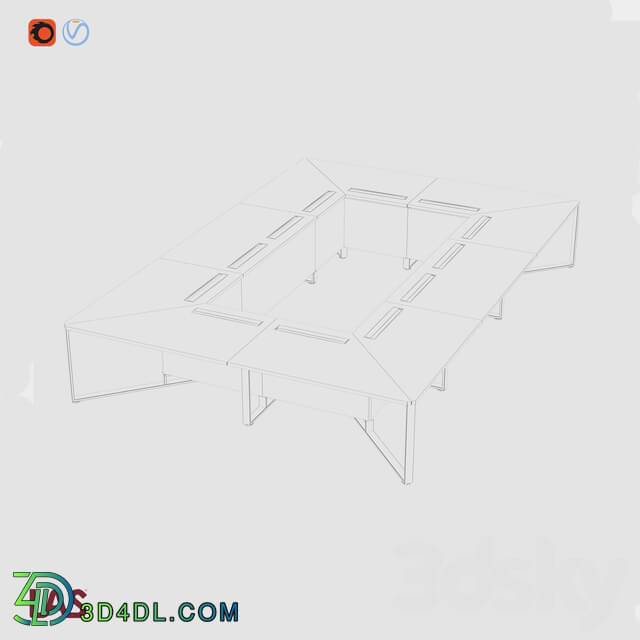 Office furniture - 3D-model of an office table LAS I MEET _146658_