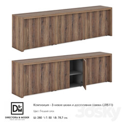 Sideboard _ Chest of drawer - Ohm Three low cabinets and trim 