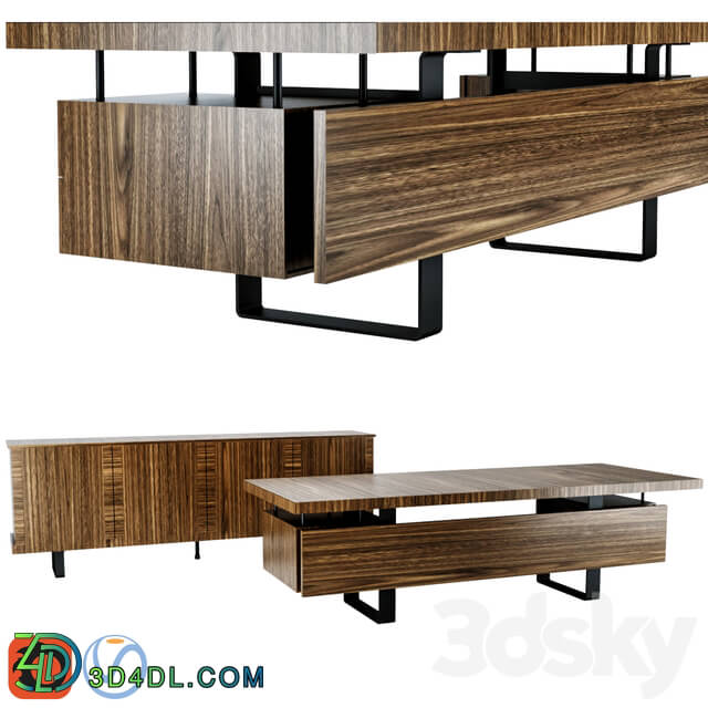 Office furniture - KOLEKSIYON GAZEL EXECUTIVE DESK _ CONSOLE CABINET