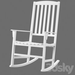 Arm chair - Rocking Chair_White 