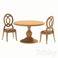 Table _ Chair - Marrone Artistica Home Axiom Round Dining Table 