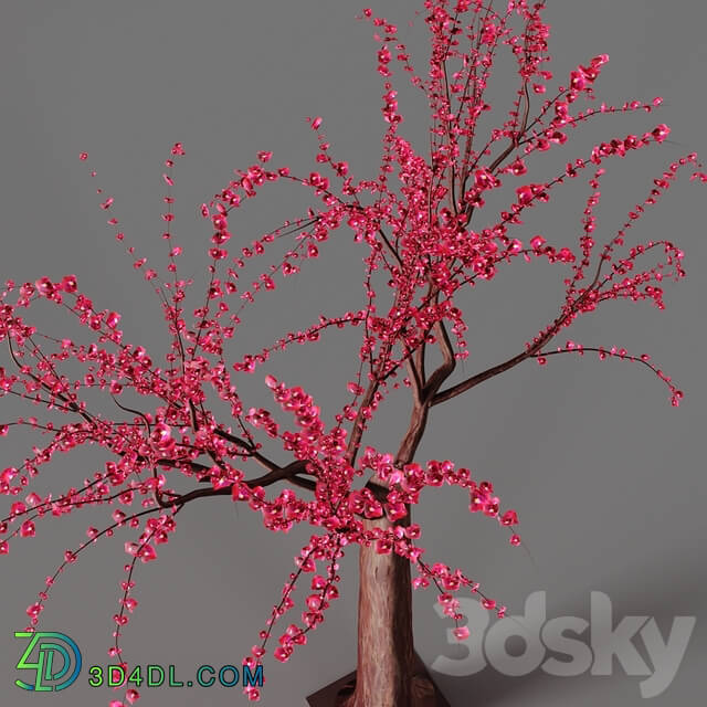 Other decorative objects - OSAKA red artificial cherry tree