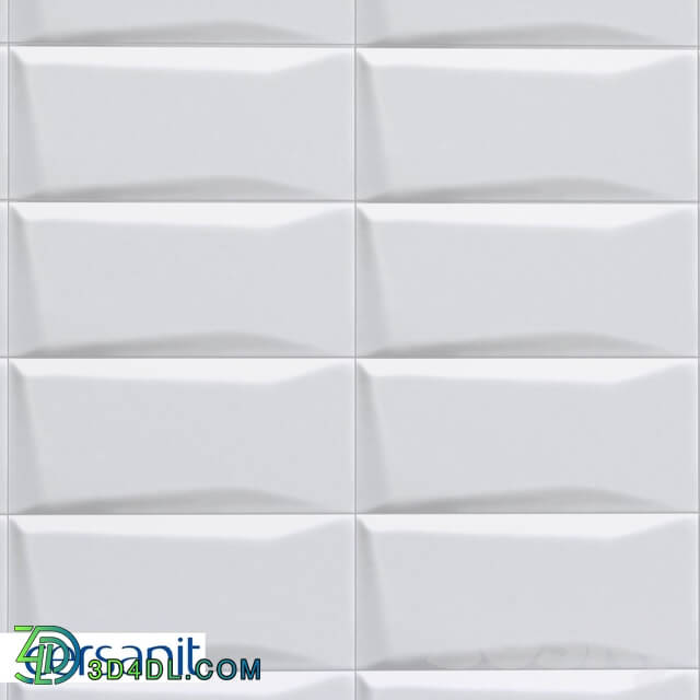Tile - Tile Cersanit Evolution white relief 20x44 EVG052