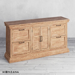 Sideboard _ Chest of drawer - OM Dresser Replica with drawers and doors 3 sections Moonzana 