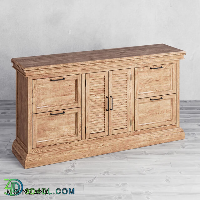 Sideboard _ Chest of drawer - OM Dresser Replica with drawers and doors 3 sections Moonzana