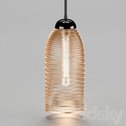 Chandelier - Pendant lamp Loft Grid Pendant Skirt Gold 