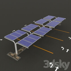 Urban environment - Solar canopy parking version 2 