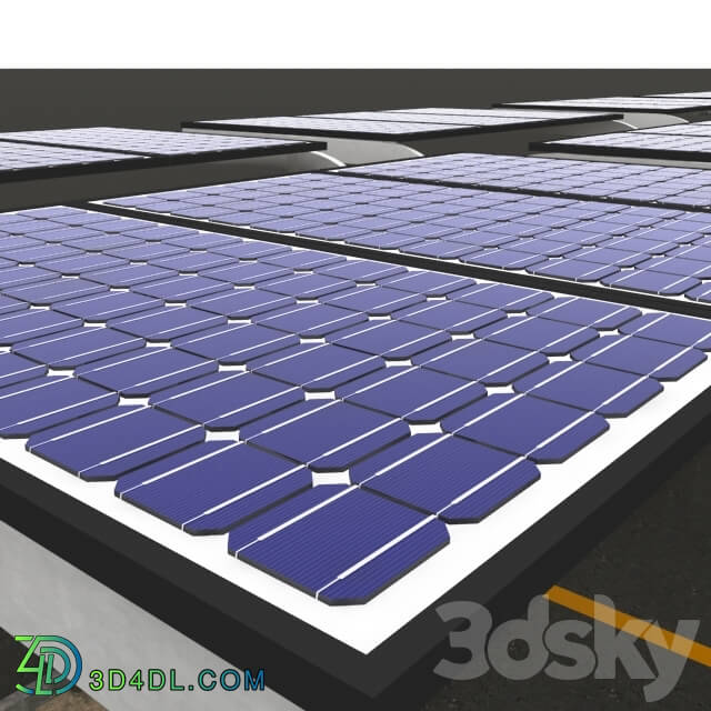 Urban environment - Solar canopy parking version 2