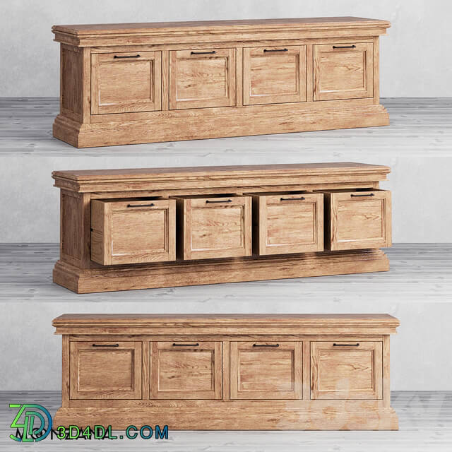 Sideboard _ Chest of drawer - OM TV console Replica 4 sections Moonzana