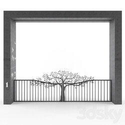 Fence - Tree cnc door 