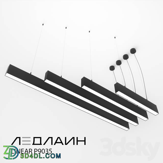 Chandelier - Pendant Lamp Linear P9035 _ Ledline