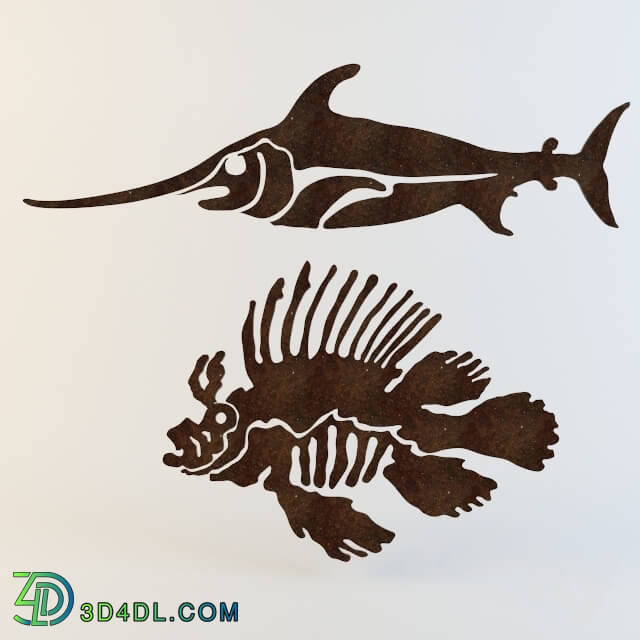 Other decorative objects - ornamental fish on the wall